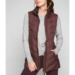 Athleta Burgundy Responsible Down CYA Puffer Vest